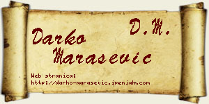 Darko Marašević vizit kartica